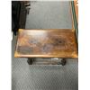 Image 2 : Antique solid Wood Side Table with Beautiful Wide 25" x 13" x 25.5" H