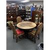 Image 1 : Antique Solid Wood  48 Diameter Dinning Table Without Leaf's ( 75" With Leafs) With Big Beautiful Cl