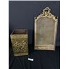 Image 1 : vintage Brass Foldable Fireplace Screen With Box for Wood