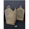 Image 4 : vintage Brass Foldable Fireplace Screen With Box for Wood