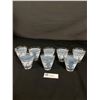 Image 1 : Lot of 8 Vintage AH Blue Grapevine Jasperware/Jeanette Shot Glasses. In Excellent Condition