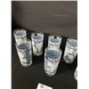 Image 3 : Lot of 8 Vintage AH Blue Grapevine Jasperware/JeanetteTumbler Glasses