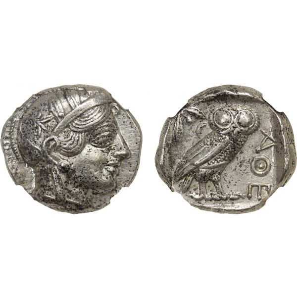 ATTICA: Athens, AR tetradrachm (17.11g), ca. 440-404 BC, NGC AU