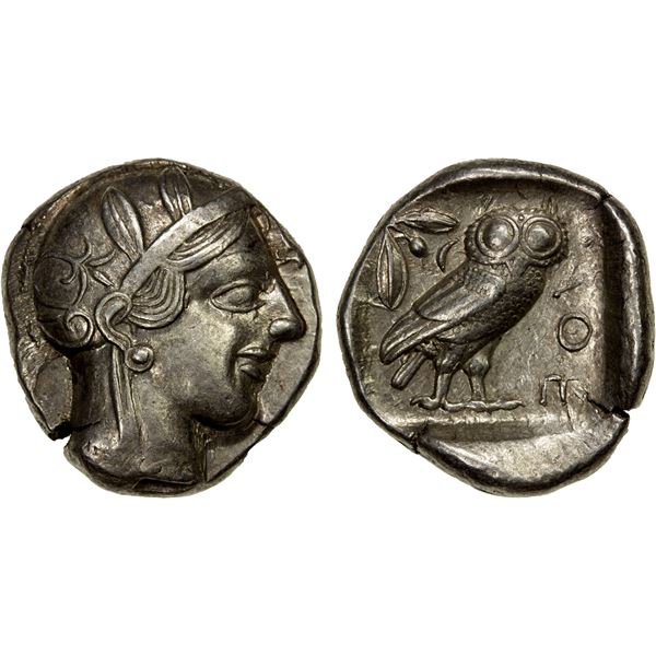 ATTICA: Athens, AR tetradrachm (17.16g), ca. 440-404 BC, VF-EF