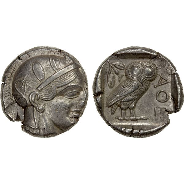 ATTICA: Athens, AR tetradrachm (17.16g), ca. 440-404 BC, VF-EF