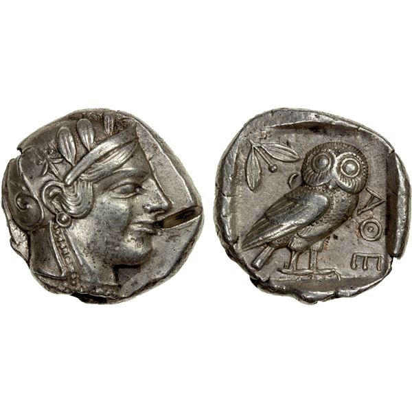 ATTICA: Athens, AR tetradrachm (17.12g), ca. 440-404 BC, Choice VF
