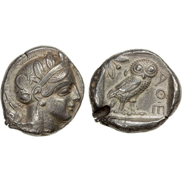 ATTICA: Athens, AR tetradrachm (16.96g), ca. 440-404 BC, VF