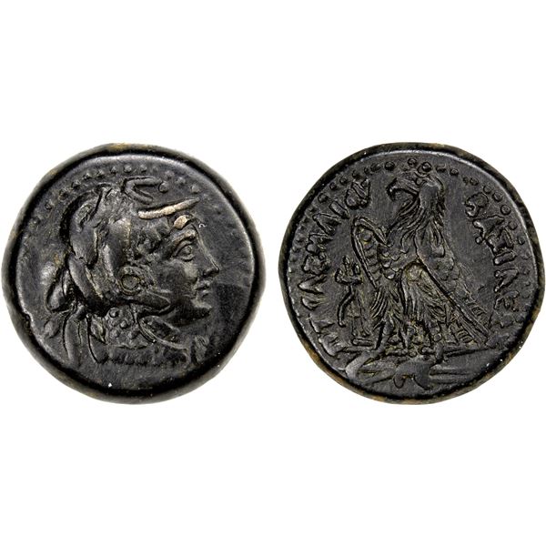 EGYPT (PTOLEMAIC): Ptolemy III Euergetes, 246-222 BC, AE trichalkon (4.13g), Alexandria, Choice VF