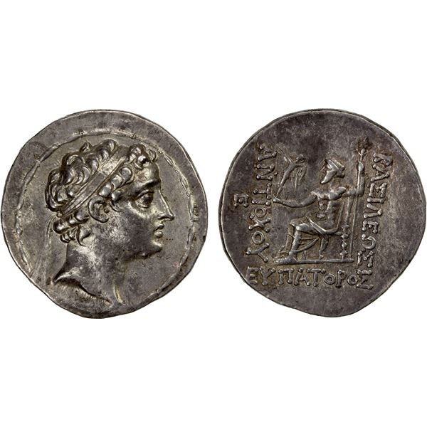 SELEUKID KINGDOM: Antiochos V Eupator, 164-162 BC, AR tetradrachm (16.51g), Antioch on the Orontes,