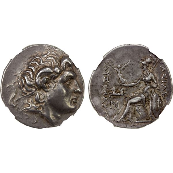 THRACIAN KINGDOM: Lysimachos, 305-281 BC, AR tetradrachm (16.87g), Perinthos, ca. 283-279 BC, NGC EF