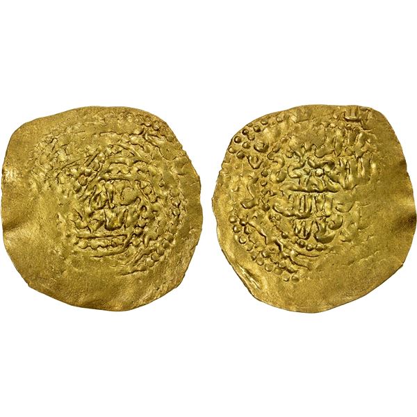 ILKHAN: Anonymous Qa'an al-'Adil, ca. 1260s/1270s, AV dinar (3.23g), NM, ND, crude VF-EF