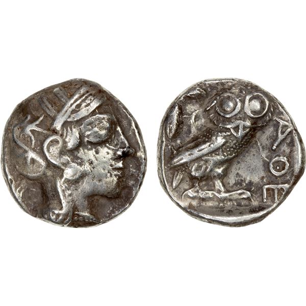 ATTICA: Athens, AR tetradrachm (17.09g), ca. 440-404 BC, VF