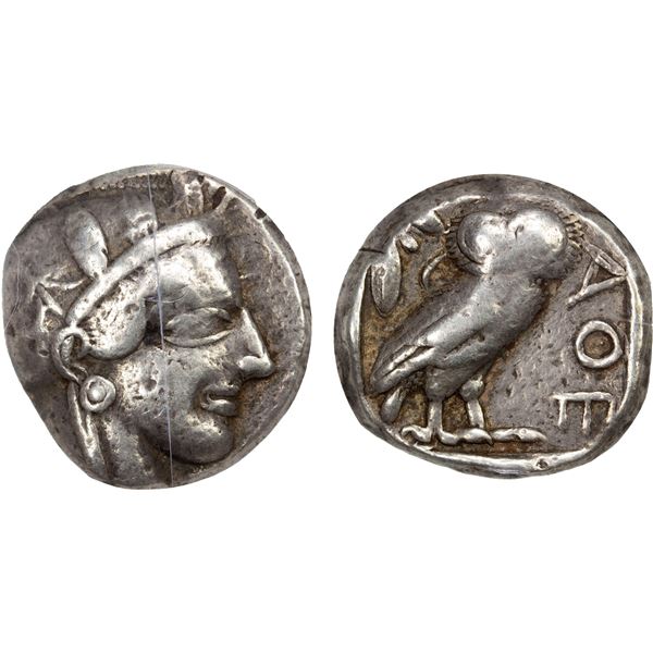 ATTICA: Athens, AR tetradrachm, ca. 440-404 BC, ICG VF25