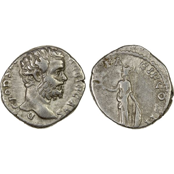 ROMAN EMPIRE: Clodius Albinus, caesar, 193-195 AD, AR denarius (3.45g), Rome, 194-195 AD, VF
