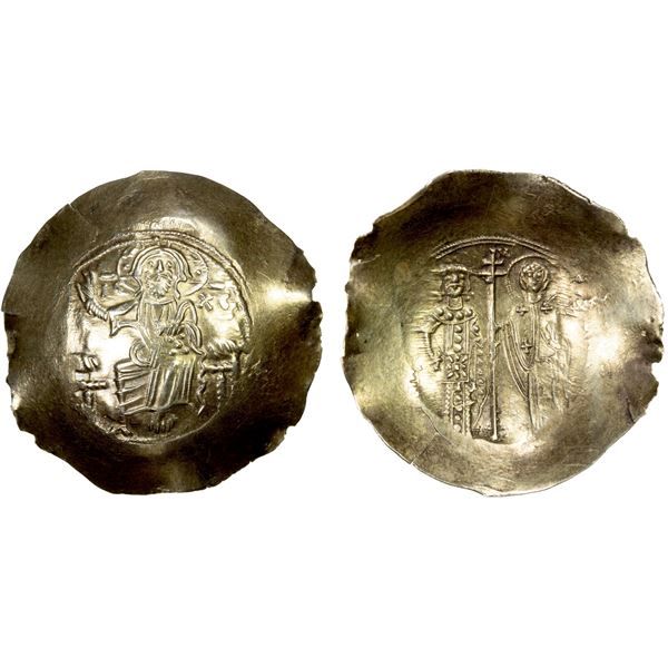 BYZANTINE EMPIRE: Manuel I Comnenus, 1143-1180, EL aspron trachy (3.90g), Constantinople, ca. 1152-1