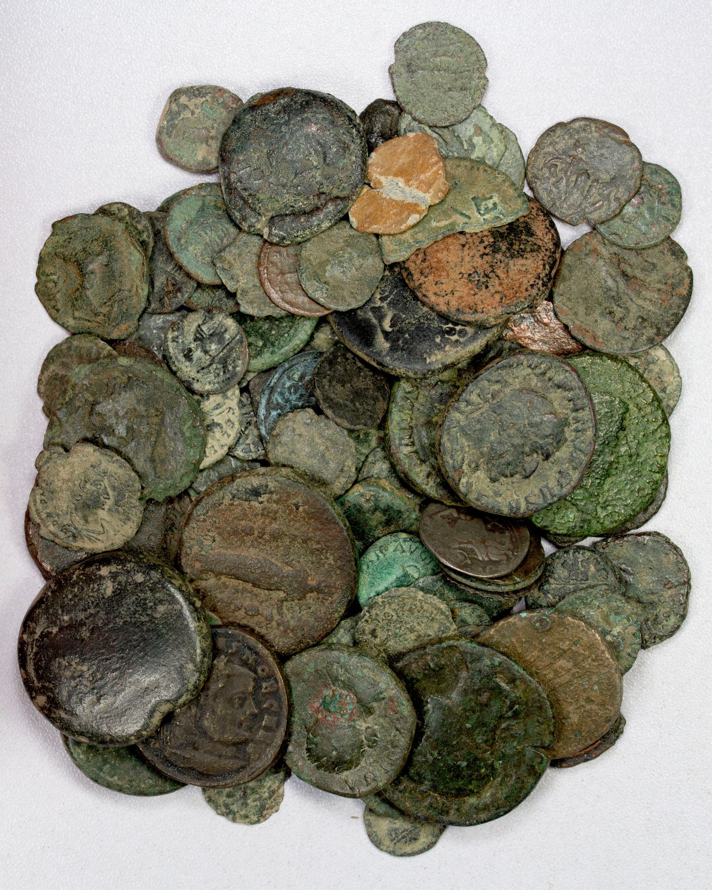 ANCIENT: LOT of 3 AR & 100 AE coins
