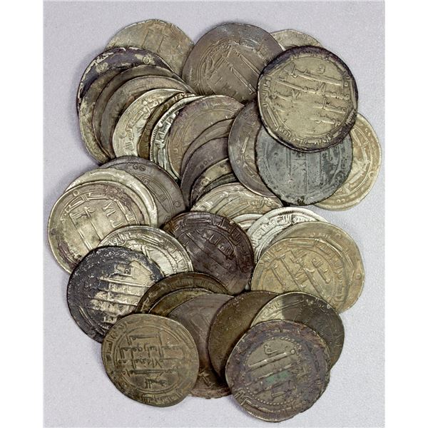 ABBASID: LOT of 37 silver dirhams