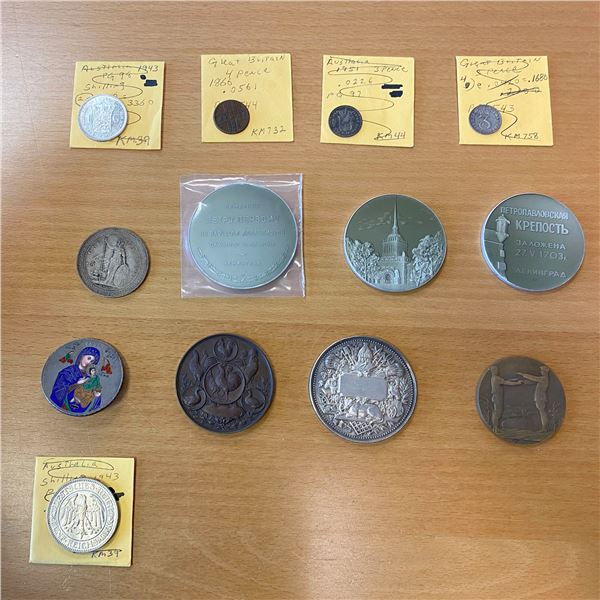 EUROPE: LOT of 13 coins and medals