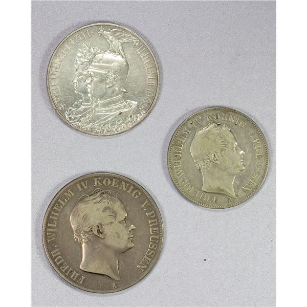 PRUSSIA: LOT of 3 large silvers