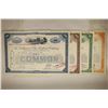 Image 2 : 4 ASSORTED VINTAGE RAILROAD STOCK CERTIFICATES