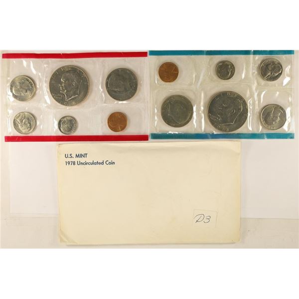 1978 US MINT SET (UNC) P/D (WITH ENVELOPE)