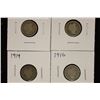 Image 1 : 1912, 1913, 1914 & 1916 SILVER BARBER DIMES