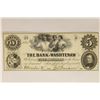 Image 1 : 1854 THE BANK OF WASHTNAW $5 OBSOLETE BANK NOTE