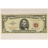 Image 1 : 1963 US RED SEAL $5 NOTE