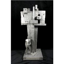 Vigil Cantini (American, 1919) The Man and His City, Mayor Joseph M. Barr, 1970, Aluminum,