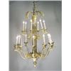 Image 1 : A Federal Style Brass and Glass Chandelier.