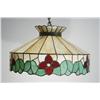 Image 2 : A Slag Glass Hanging Light Fixture.