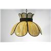 Image 2 : A Slag Glass Hanging Light Fixture.
