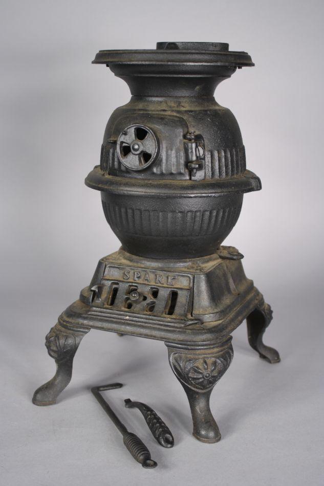 A Cast Iron Pot Belly Stove, Grey Iron Casting Co.,