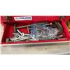 Image 8 : 2 RED TOOLBOXES CRAFTSMAN AND OTHER WITH TOOLS, FILES, WRENCHES