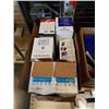 Image 8 : BOX OF TOOLS, MEASURING TAPES, PRINTER TONER