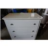 Image 2 : WHITE 5 DRAWER CHEST OF DRAWERS