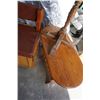 Image 8 : OAK MAGAZINE RACK, PLANTER STAND AND STORAGE CHAIR