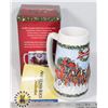 Image 1 : BUDWEISER 2009 CLYDESDALES HOLIDAY STEIN IN BOX