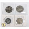 Image 1 : BUNDLE OF 4  ASSORTED TOKENS AND FOREIGN CURRENCY