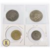 Image 1 : BUNDLE OF 4  ASSORTED TOKENS AND FOREIGN CURRENCY