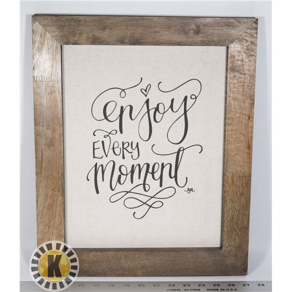 ENJOY EVERY MOMENT WOOD FRAME WALL ART