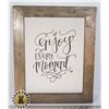 Image 1 : ENJOY EVERY MOMENT WOOD FRAME WALL ART
