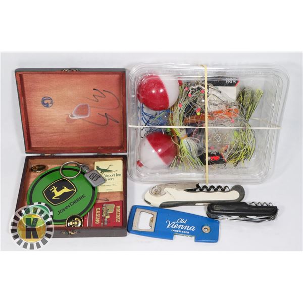 FISHING TACKLE/ POCKET KNIFE/ BOTTLE OPENERS MORE