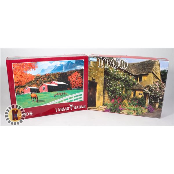 LOT OF 2 1000 PIECE PUZZLES