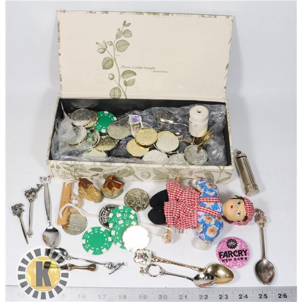 ESTATE BOX OF ASSORTED NIK NAKS AND VARIOUS ITEMS