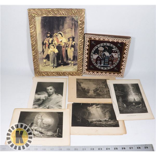 LOT OF VINTAGE ART PIECES