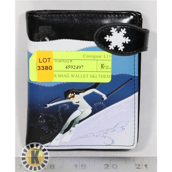 WOMENS SHAG WALLET SKI THEME