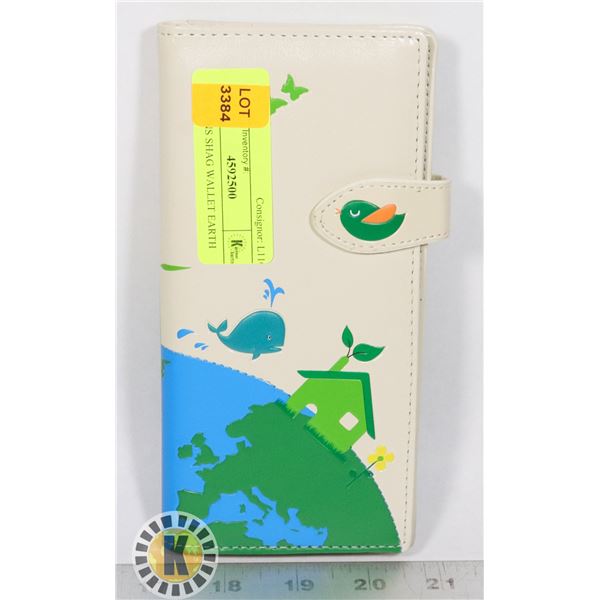 WOMENS SHAG WALLET EARTH THEME