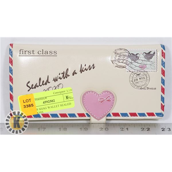 WOMENS SHAG WALLET SEALED WITH A KISS