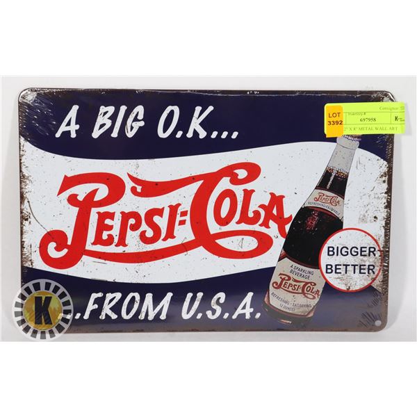 NEW 12" X 8" METAL WALL ART